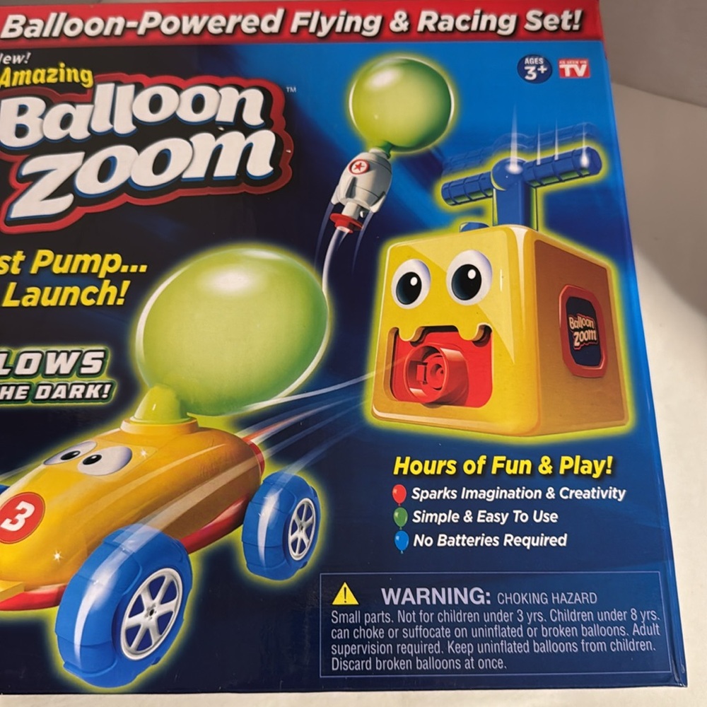 Balloon Zoom As Seen On TV Balloon-Powered Flying & Racing Set Brand New - Picture 8 of 11